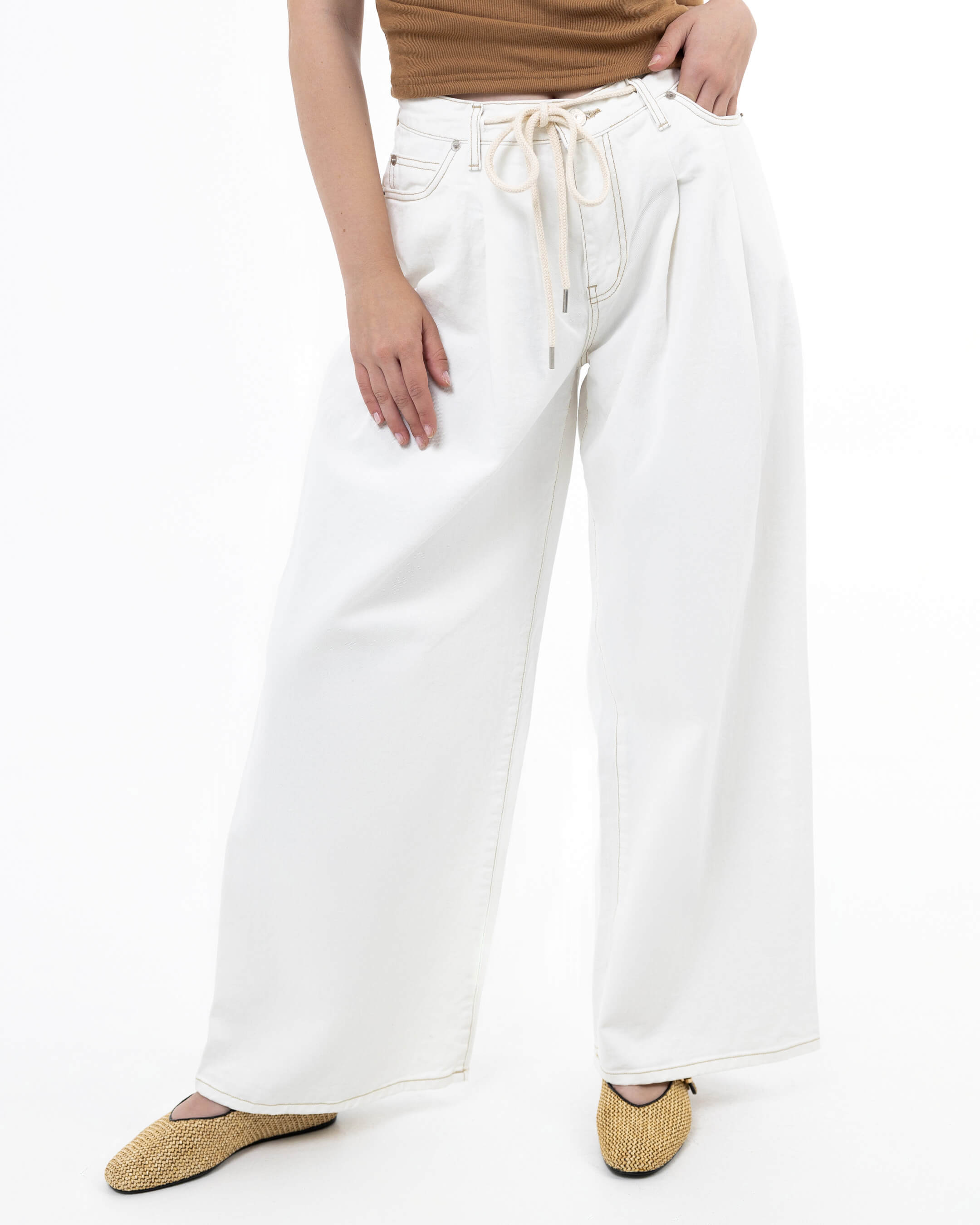 IVORY ROPE PANTS