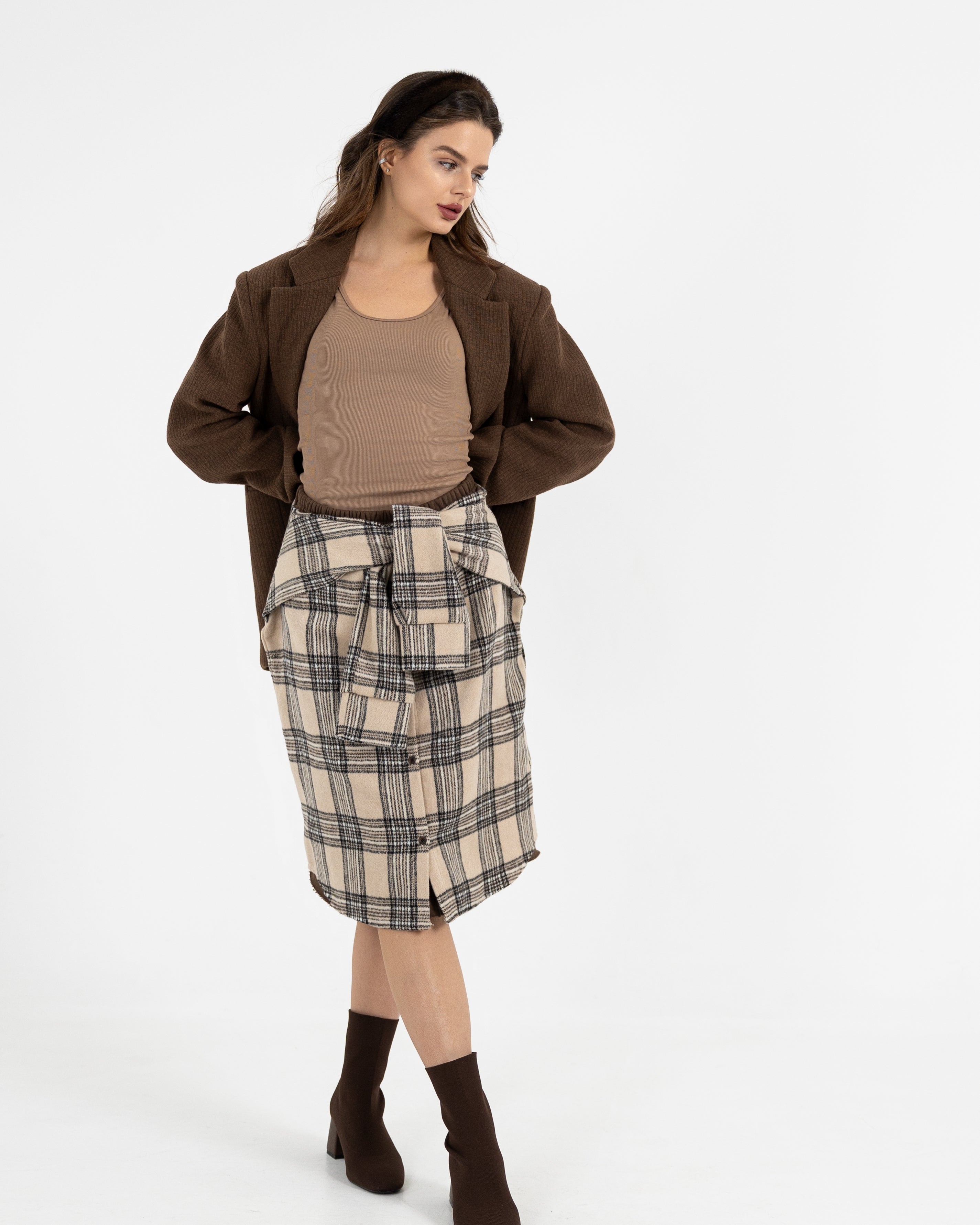 PLAID SKIRT