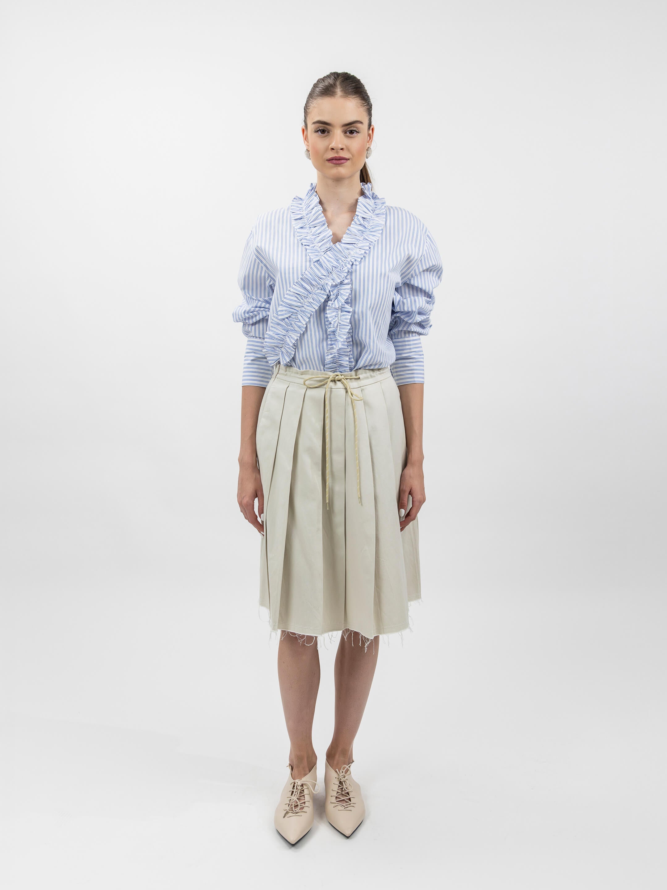PLEATED TIE SKIRT