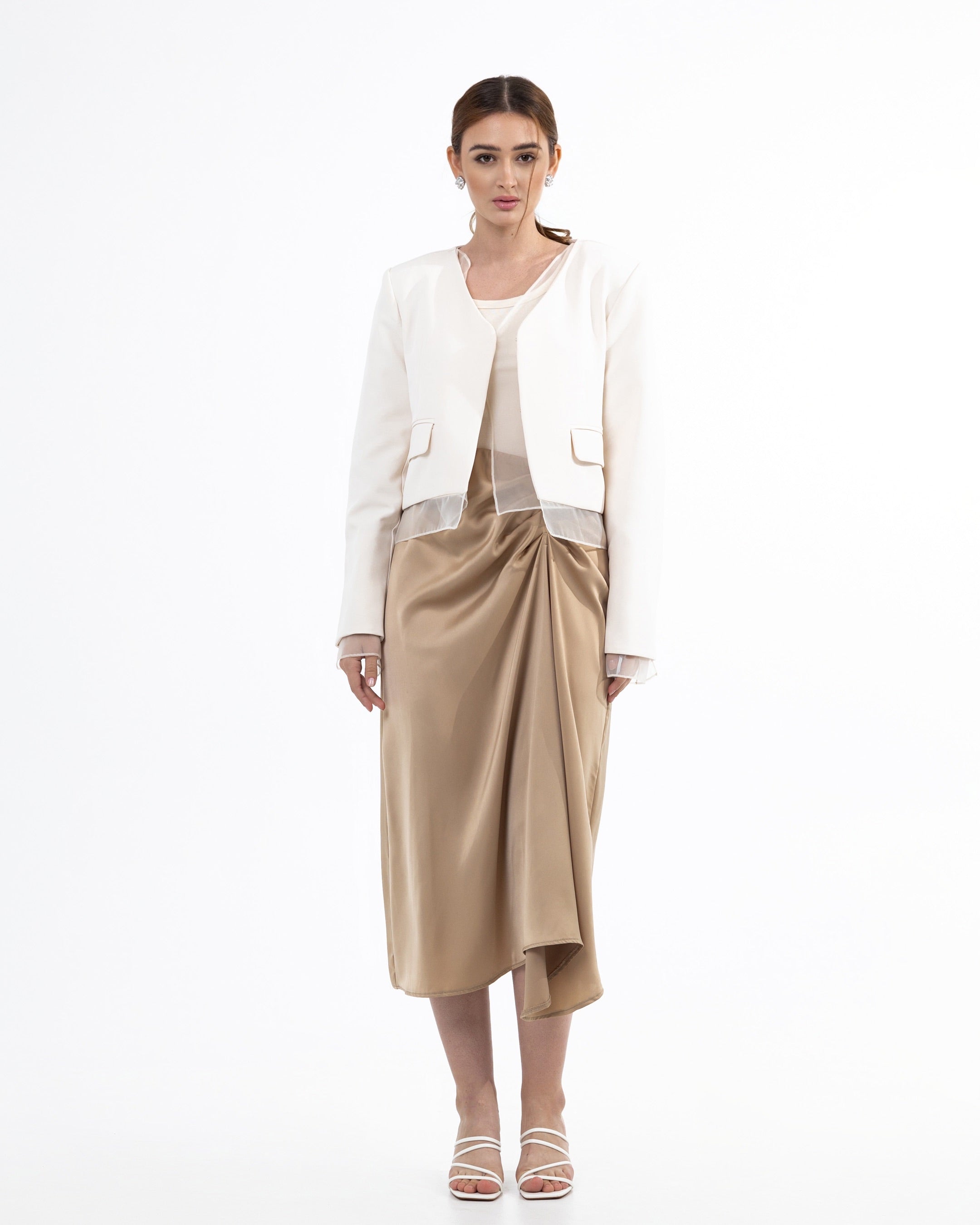 SHEER CROPPED BLAZER