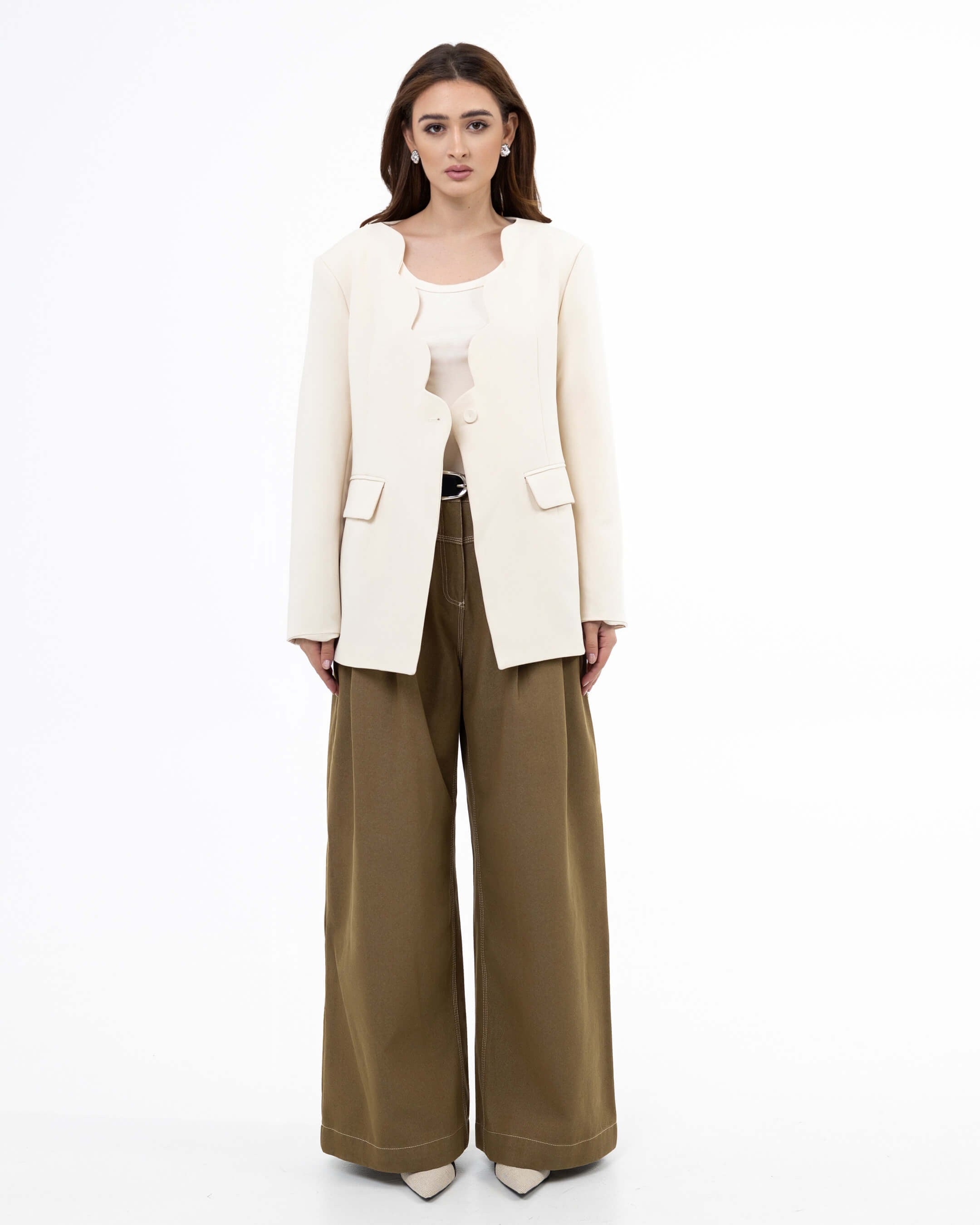 CREAM WAVE BLAZER