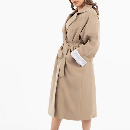 STRIPE SLEEVES TRENCH COAT