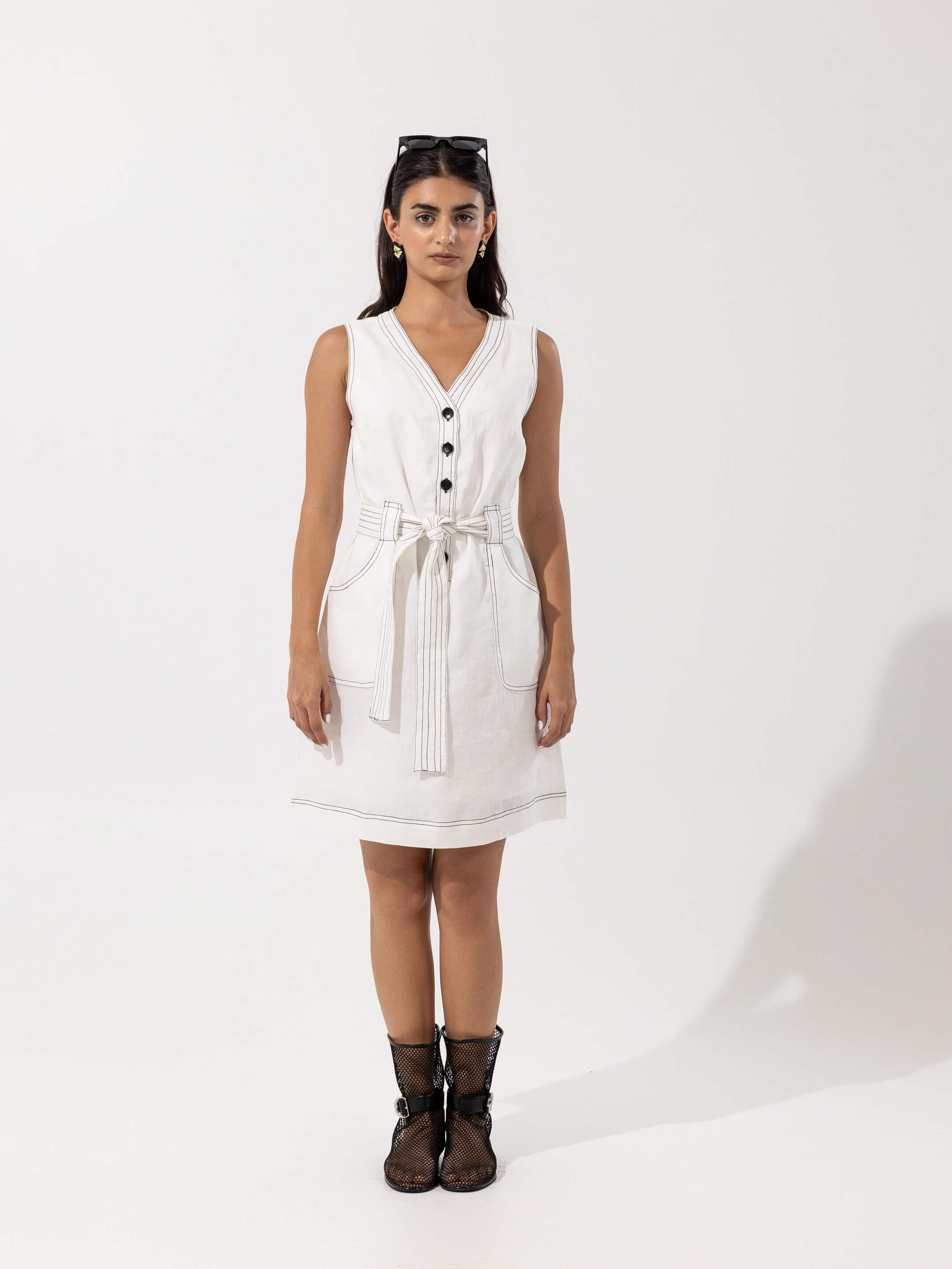 LINEN WHITE DRESS