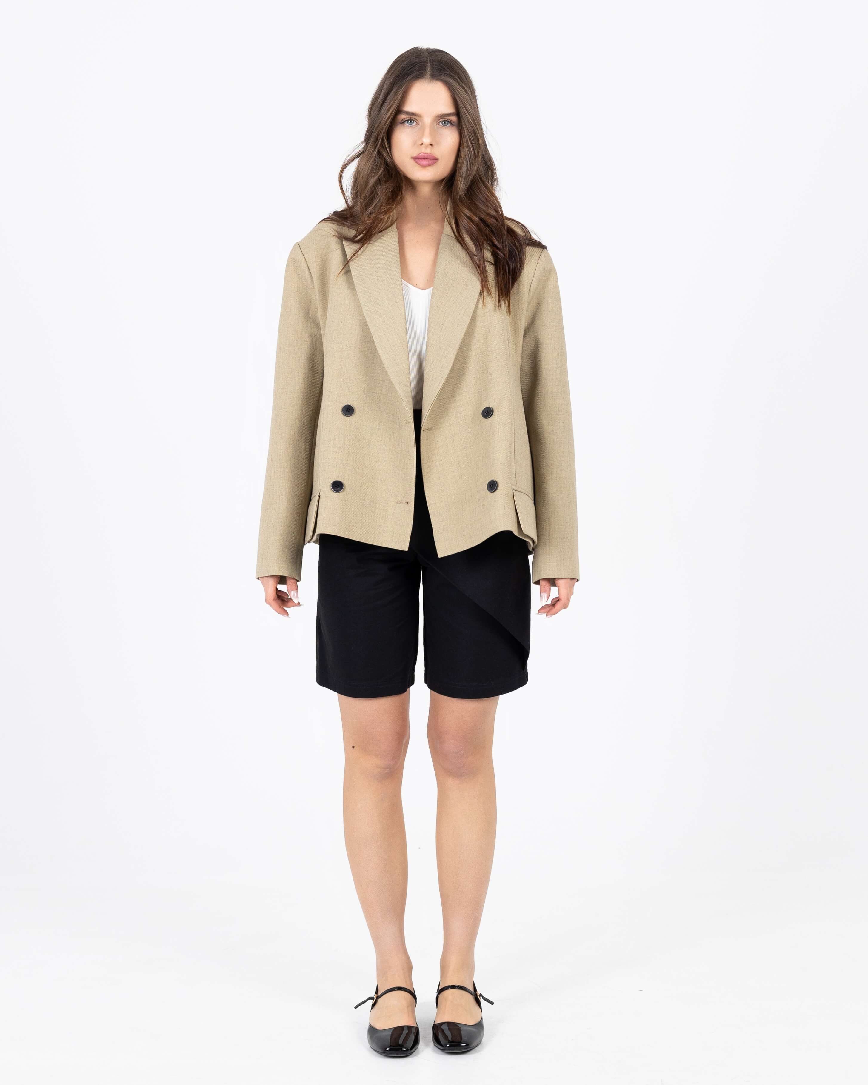 CUT-OFF POCKET BLAZER