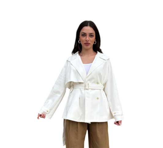 WHITE TRENCH COAT