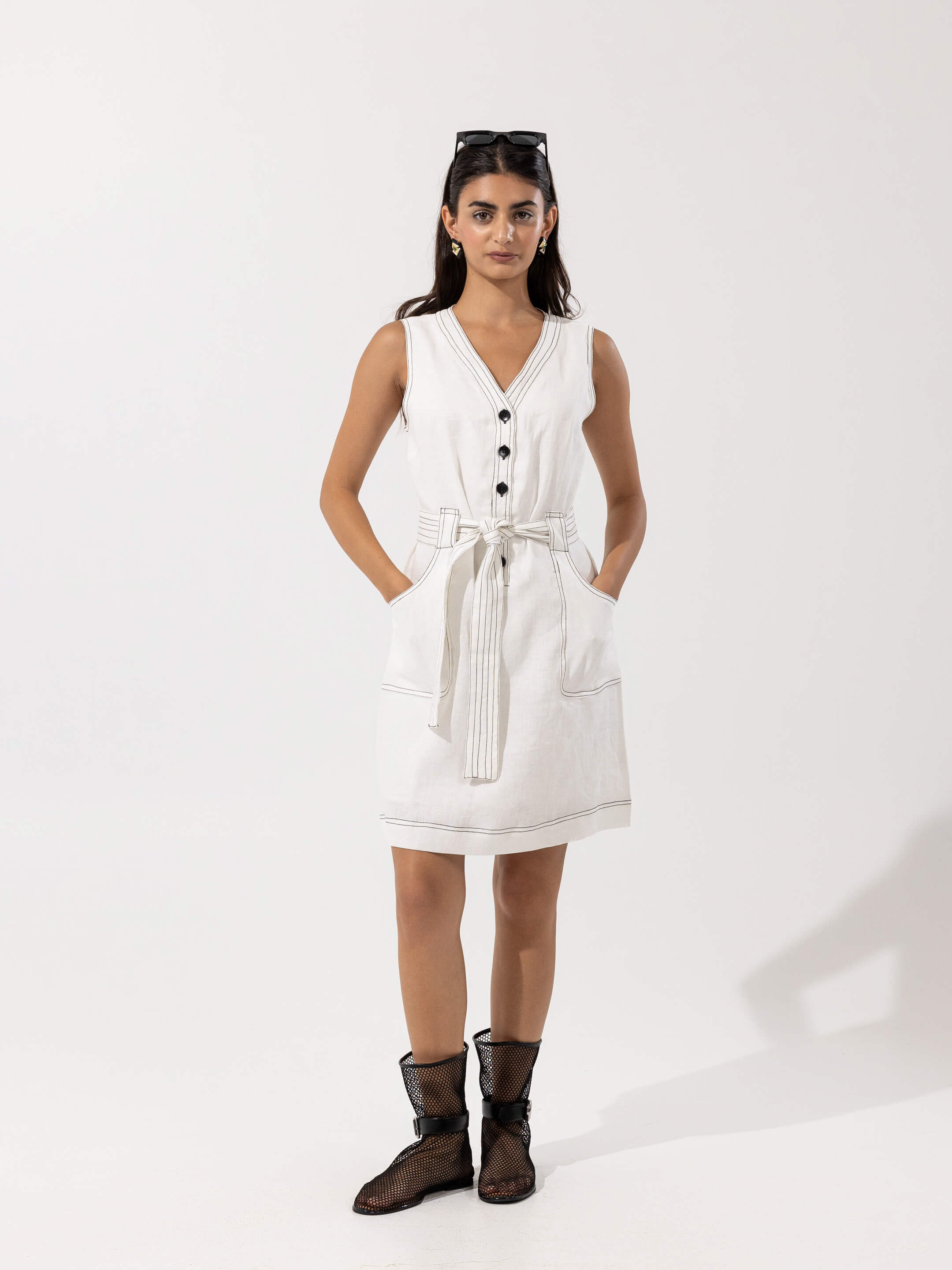 LINEN WHITE DRESS