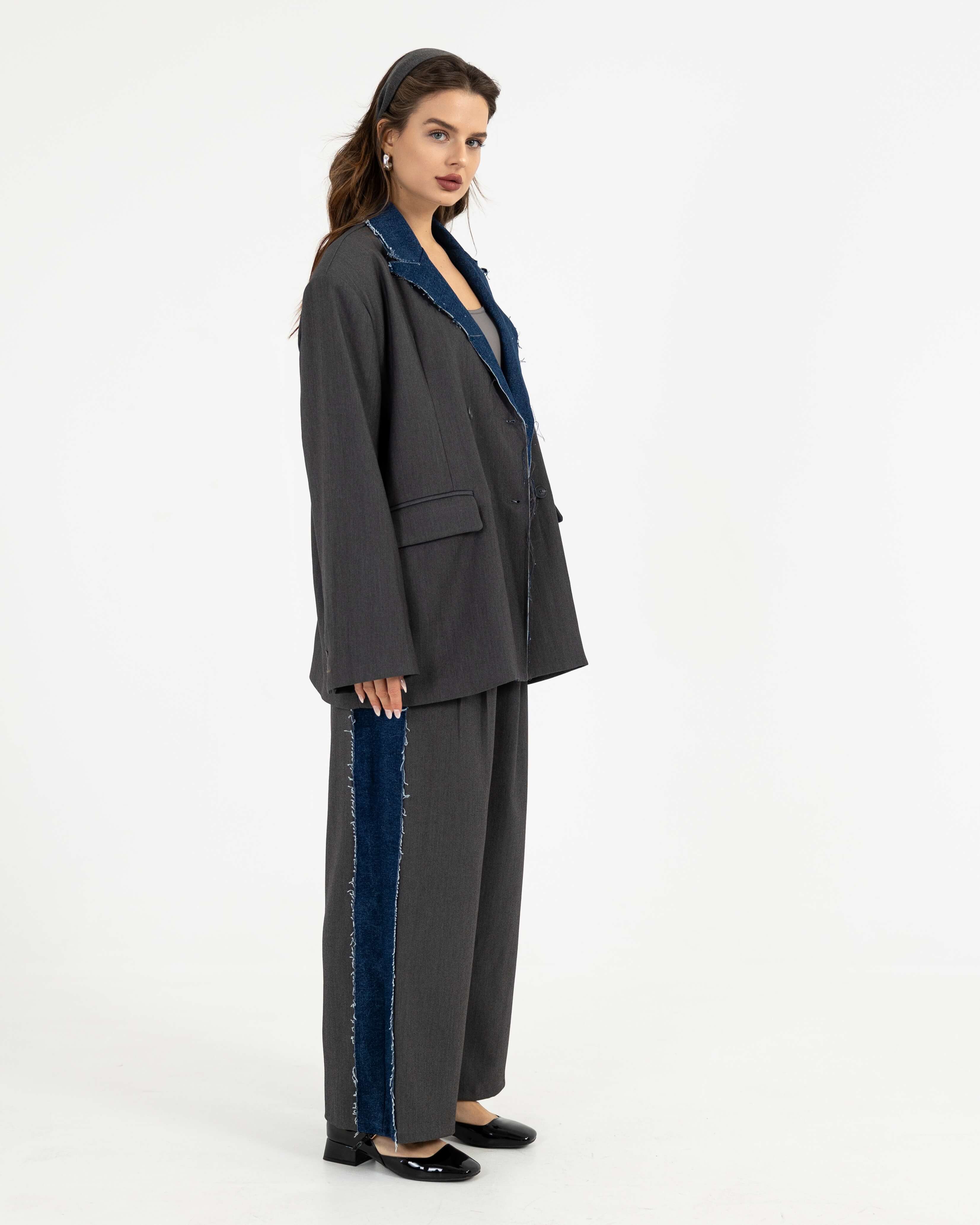 GREY/DENIM SET